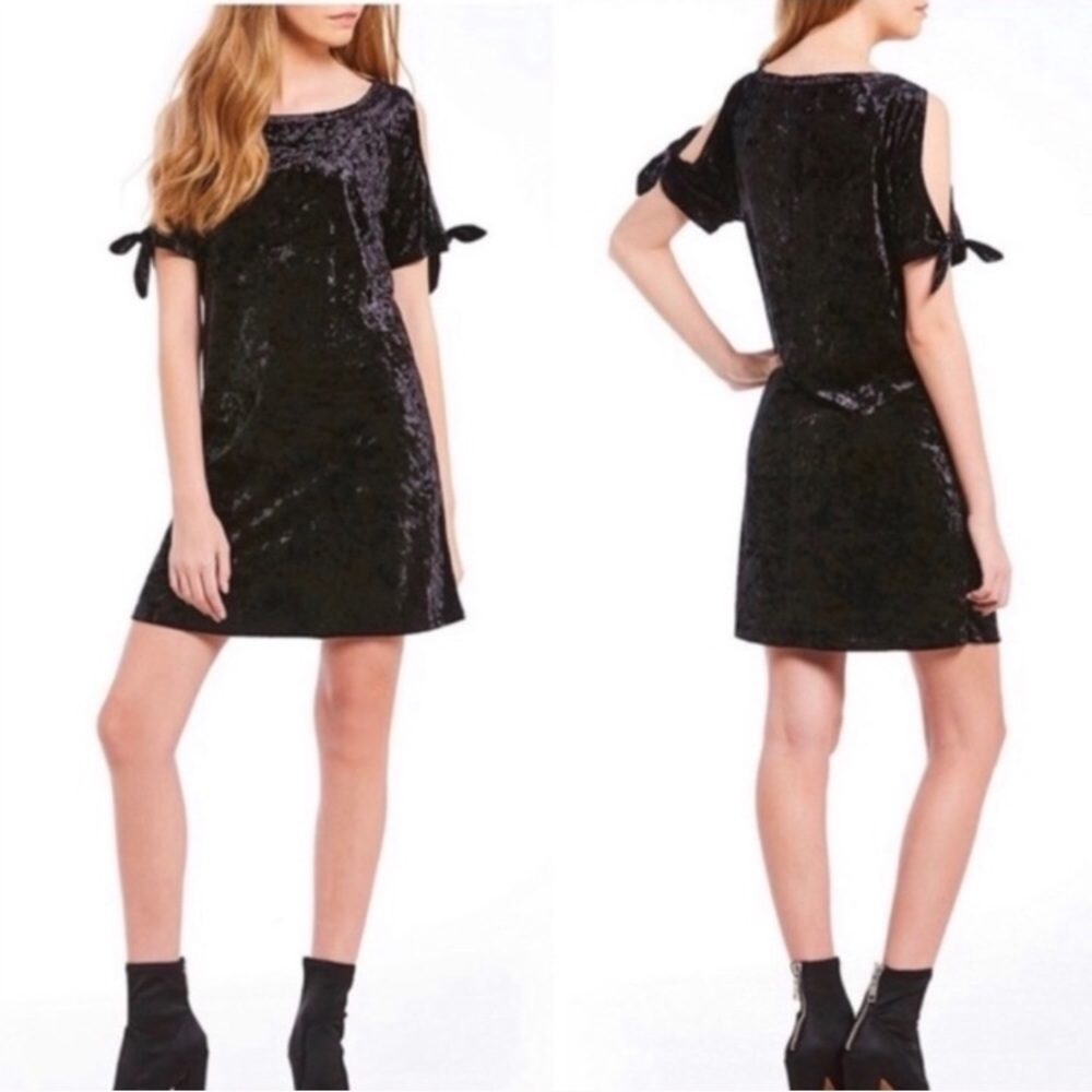 NWT Sanctuary Velvet Cold Shoulder Dress XS